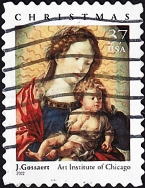 США 2002 год . Мадонна с младенцем Дж. Госсарт . Каталог 0,60 €.
